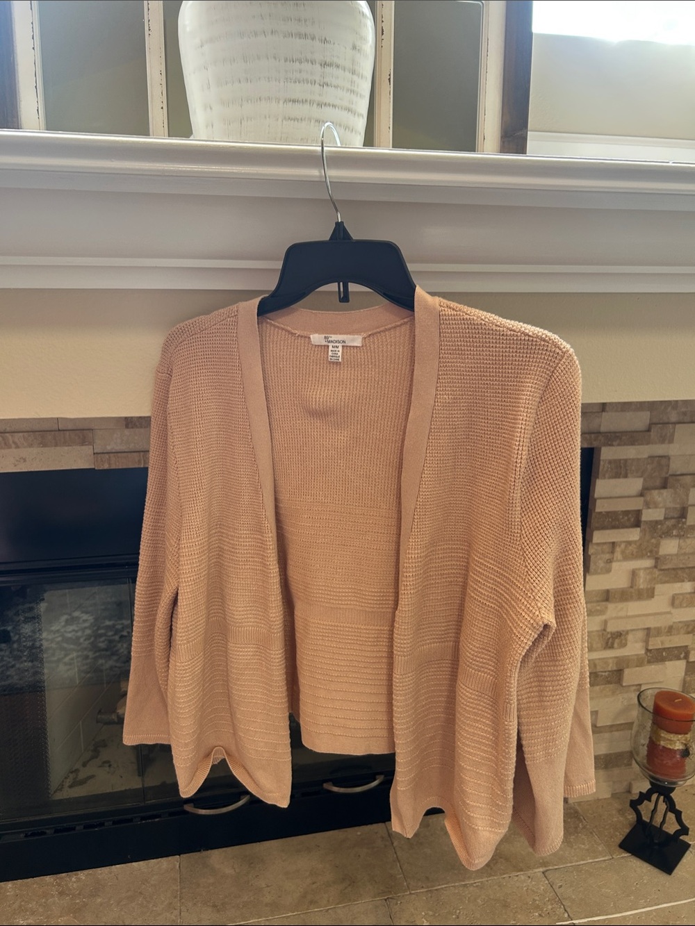 89th & Madison Blush Open-Front Knit Cardigan